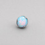 Solar Ripple Fire Opal OP06 Light Blue F136 Titanium piercing top