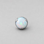 Solar Ripple Fire Opal OP17 White F136 Titanium piercing top