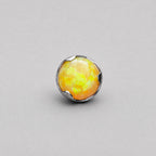 Solar Ripple Fire Opal OP28 Yellow F136 Titanium piercing top