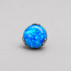 Solar Ripple Fire Opal OP05 Teal Blue F136 Titanium piercing top