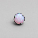 Solar Ripple Fire Opal OP42 Light Pink F136 Titanium piercing top