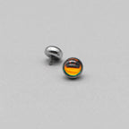 Liquid Aura Cabochon Orange F136 Titanium piercing top