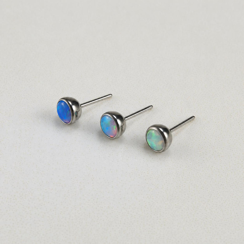 Solar Pulse Fire Opal F136 Titanium piercing top detail 4