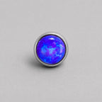 Solar Pulse Fire Opal OP51 Blue Purple F136 Titanium piercing top
