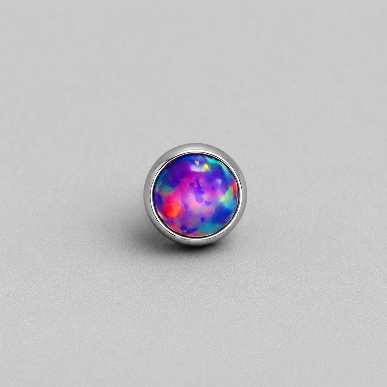 Solar Pulse Fire Opal OP38 Purple F136 Titanium piercing top