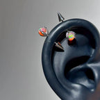 Solar Dragon Fire Opal F136 Titanium piercing top detail 3