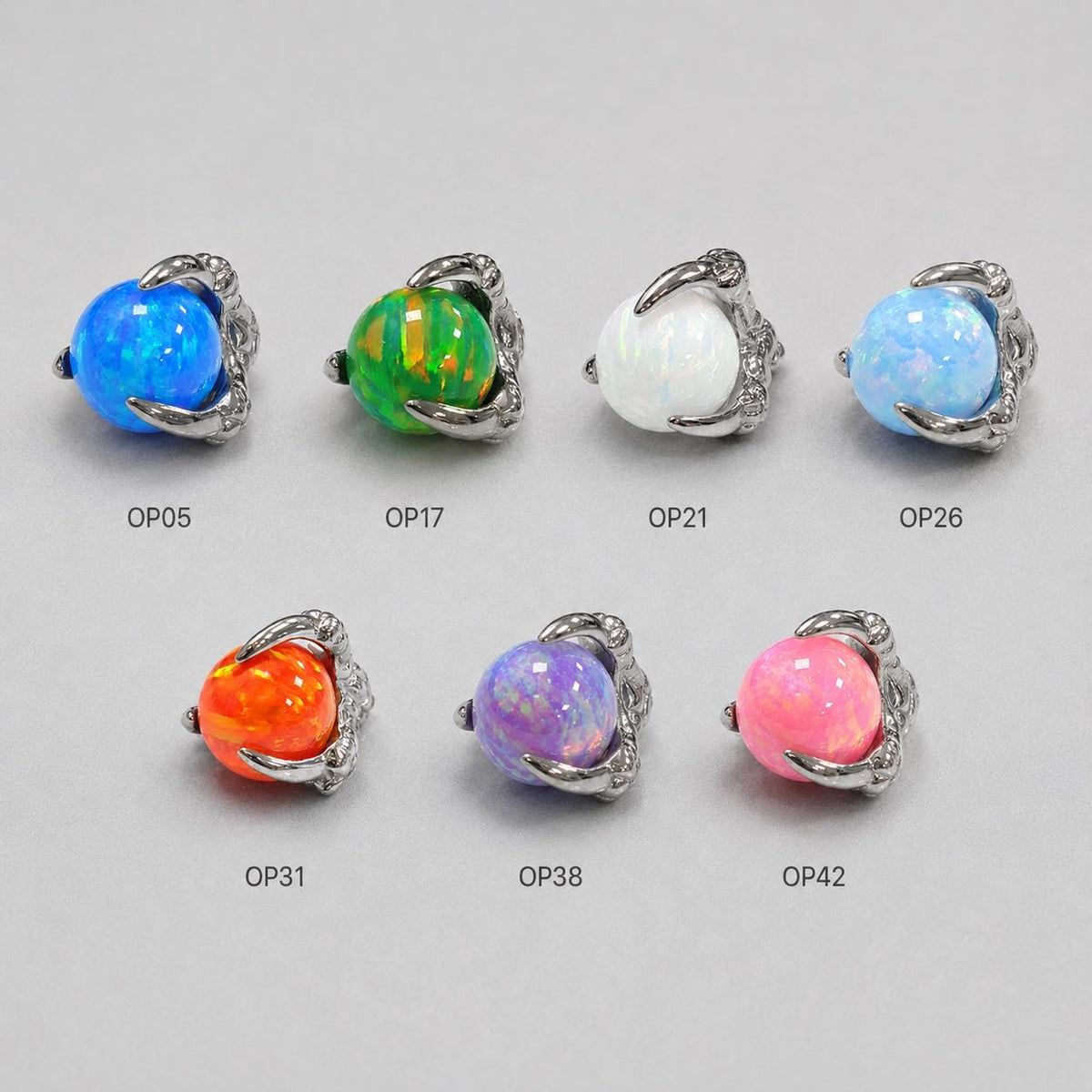 Solar Dragon Fire Opal F136 Titanium piercing top detail 6