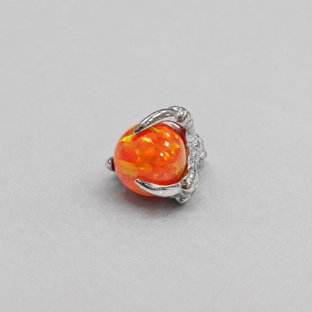 Solar Dragon Fire Opal OP31 Orange F136 Titanium piercing top