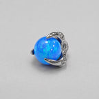 Solar Dragon Fire Opal OP05 Deep Blue F136 Titanium piercing top
