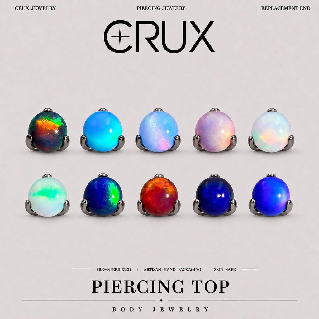 Nebula Eclipse Opal F136 Titanium piercing top