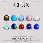 Nebula Eclipse Opal F136 Titanium piercing top