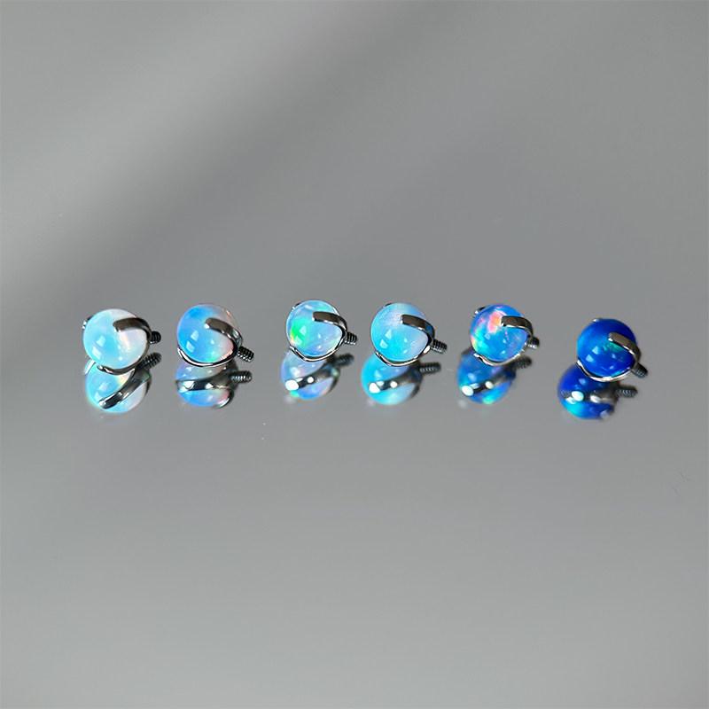 Nebula Eclipse Opal F136 Titanium piercing top detail 4