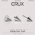 Multi-Fit Spike End F136 Titanium piercing top