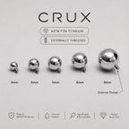 Multi-Fit Ball End F136 Titanium piercing top detail 12