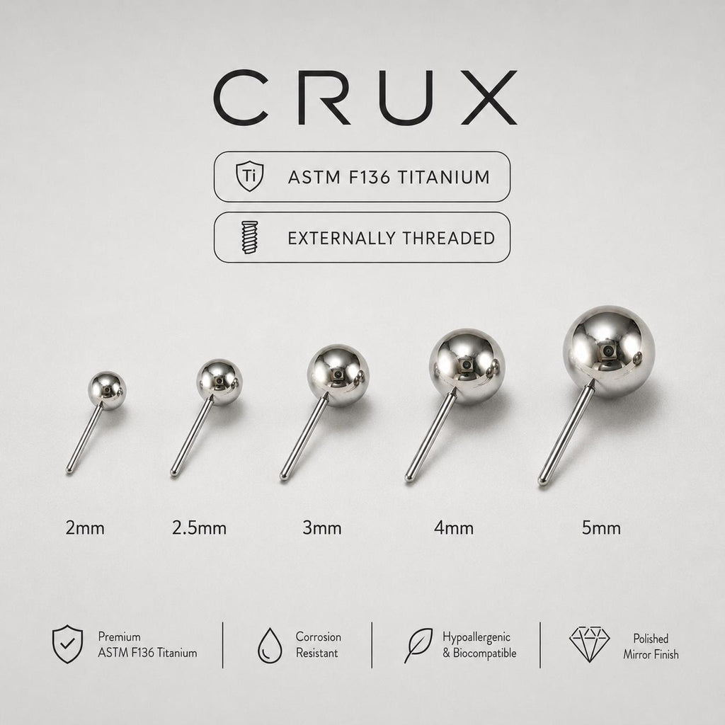 Multi-Fit Ball End F136 Titanium piercing top detail 13