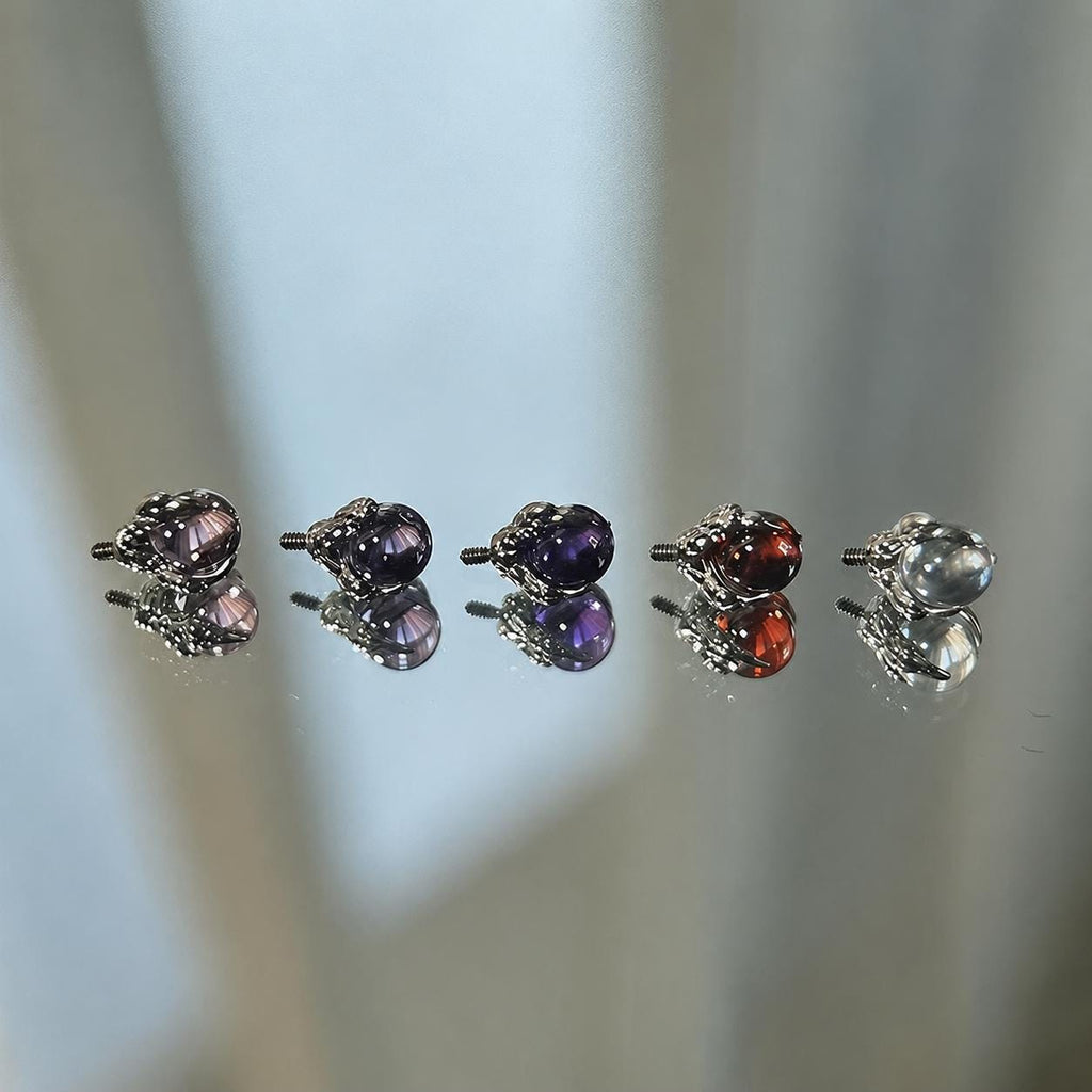 Dragon-Claw Crystal Ball F136 Titanium piercing top detail 3