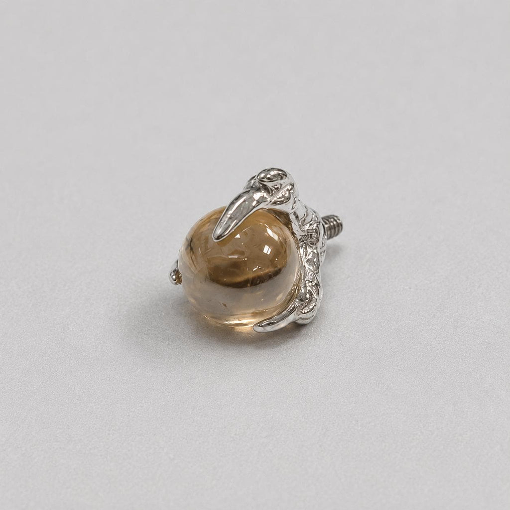 Dragon-Claw Crystal Ball Champagne F136 Titanium piercing top