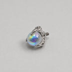 Dragon-Claw Crystal Ball Iridescent F136 Titanium piercing top