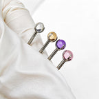Prism Zircon Ball F136 Titanium piercing top detail 4