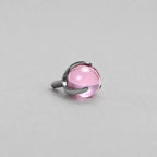 Prism Zircon Ball Pink F136 Titanium piercing top