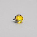 Prism Zircon Ball Yellow F136 Titanium piercing top