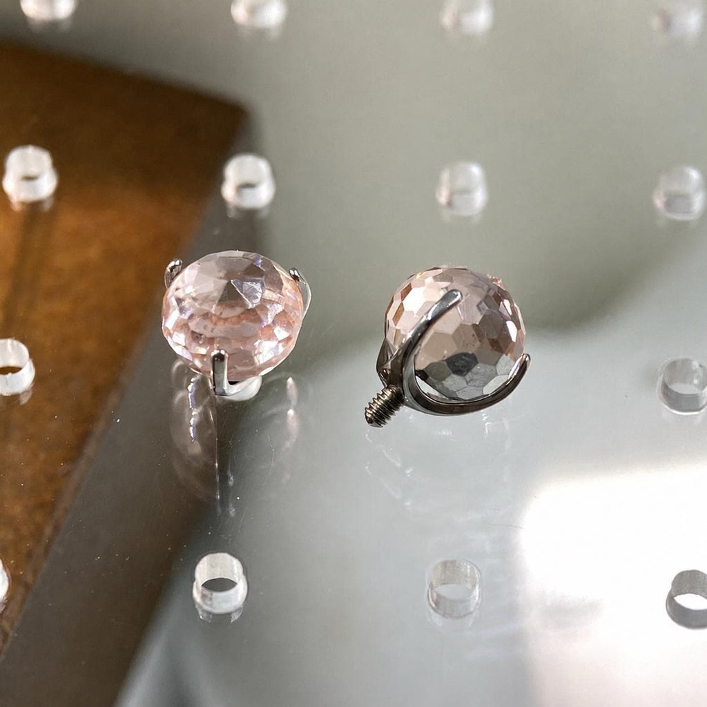 Disco Ball Crystal F136 Titanium piercing top detail 5
