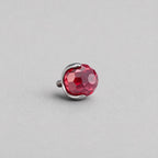 Disco Ball Crystal Red F136 Titanium piercing top