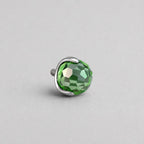 Disco Ball Crystal Green F136 Titanium piercing top