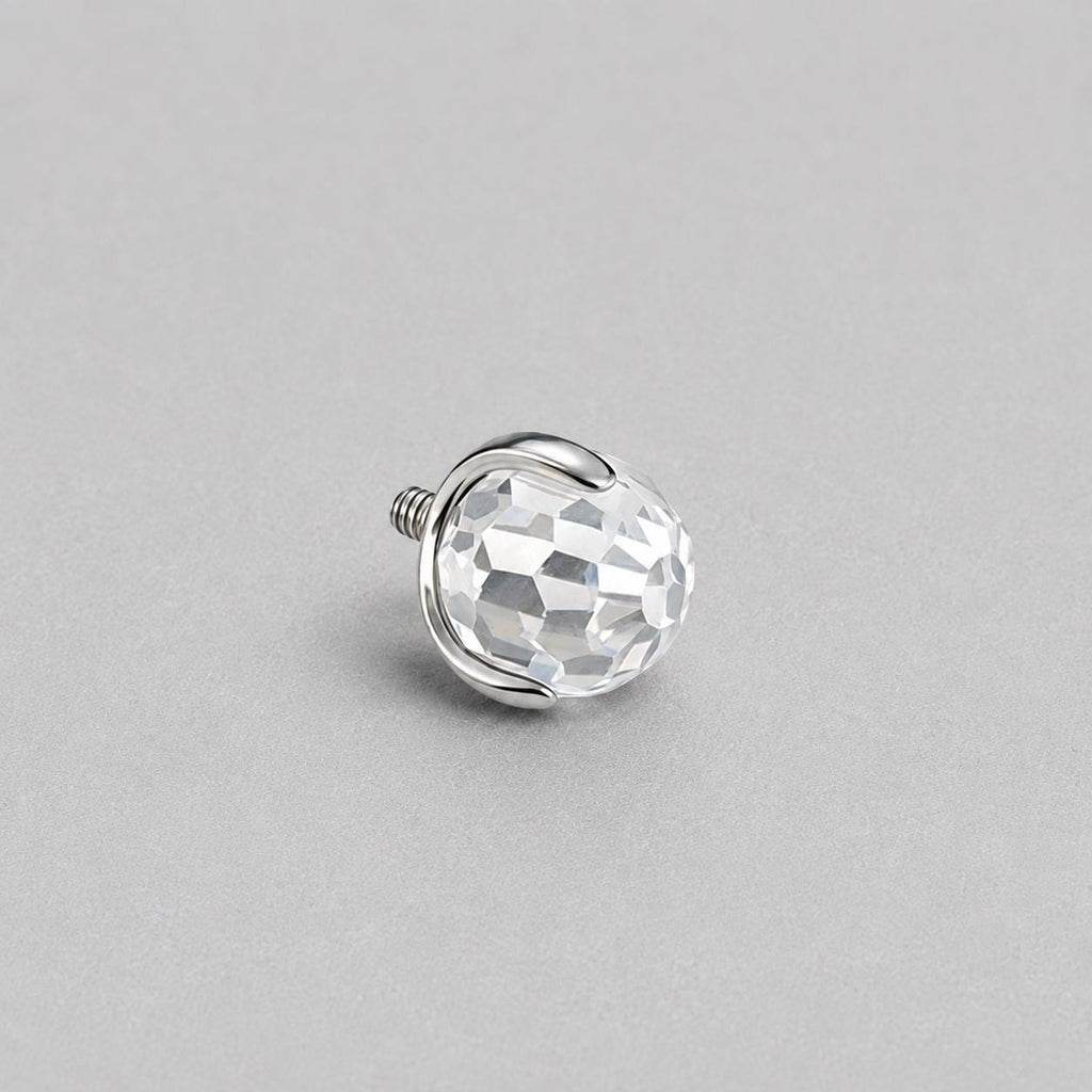 Disco Ball Crystal Clear F136 Titanium piercing top