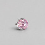 Disco Ball Crystal Pink F136 Titanium piercing top