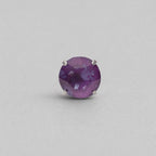 Round-Cut CZ Deep Purple F136 Titanium piercing top