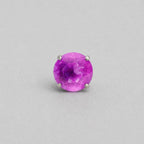 Round-Cut CZ Purple F136 Titanium piercing top