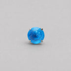 Round-Cut CZ Sky Blue F136 Titanium piercing top