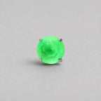 Round-Cut CZ Neon Green F136 Titanium piercing top
