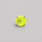 Round-Cut CZ Neon Yellow F136 Titanium piercing top