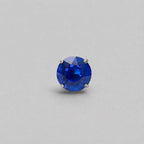 Round-Cut CZ Deep Blue F136 Titanium piercing top