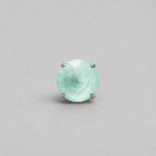Round-Cut CZ Mint Green F136 Titanium piercing top