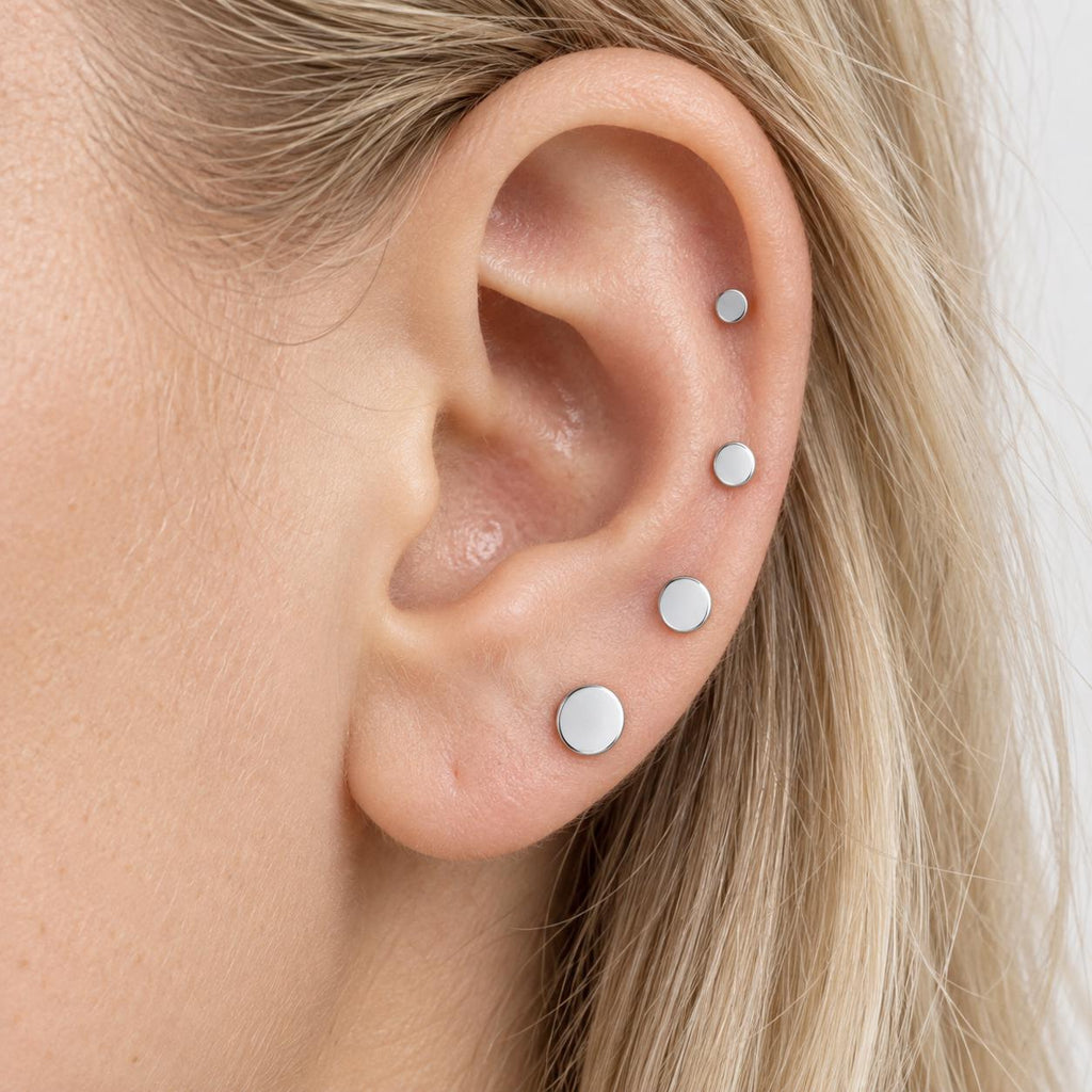 ETSY 4558636616 | IMAGE 2 | Polished Flat Disc Titanium Piercing Top