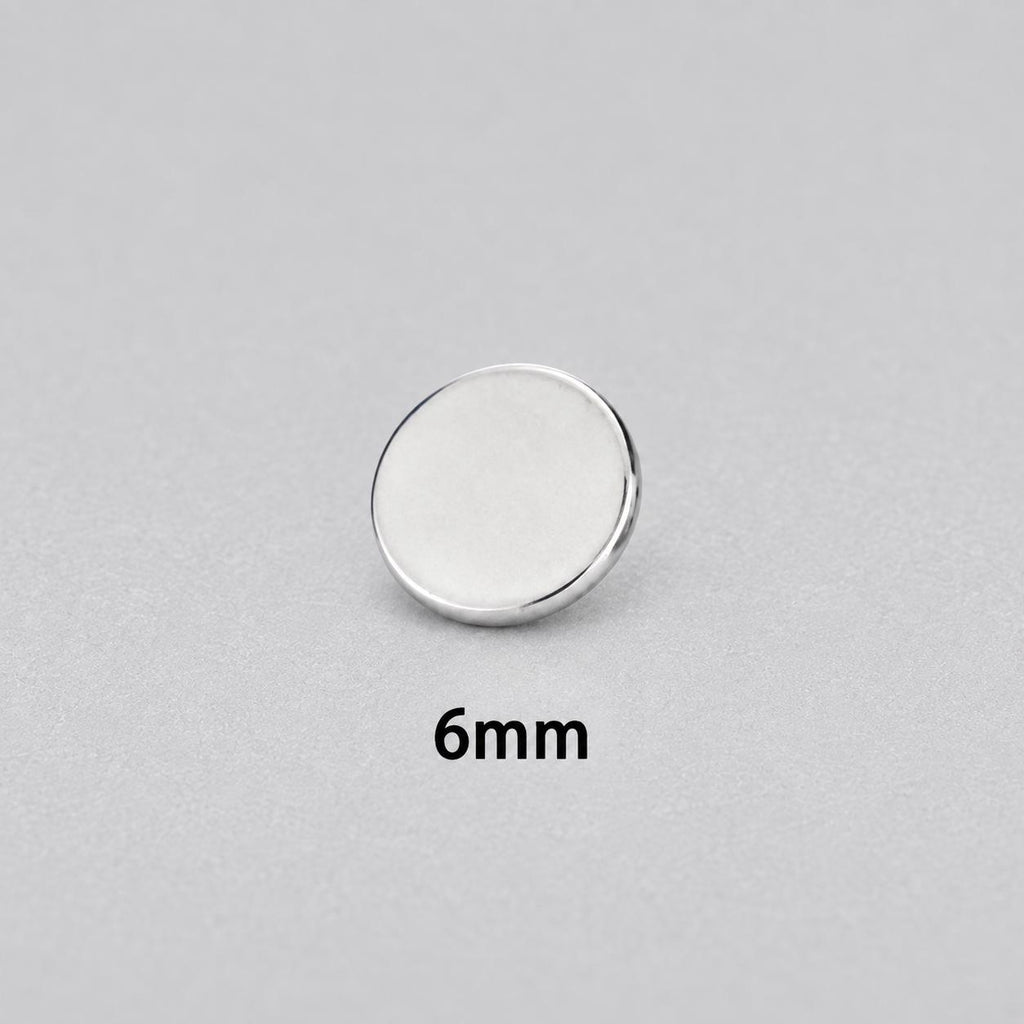 ETSY 4558636616 | IMAGE 8 | Polished Flat Disc Titanium Piercing Top