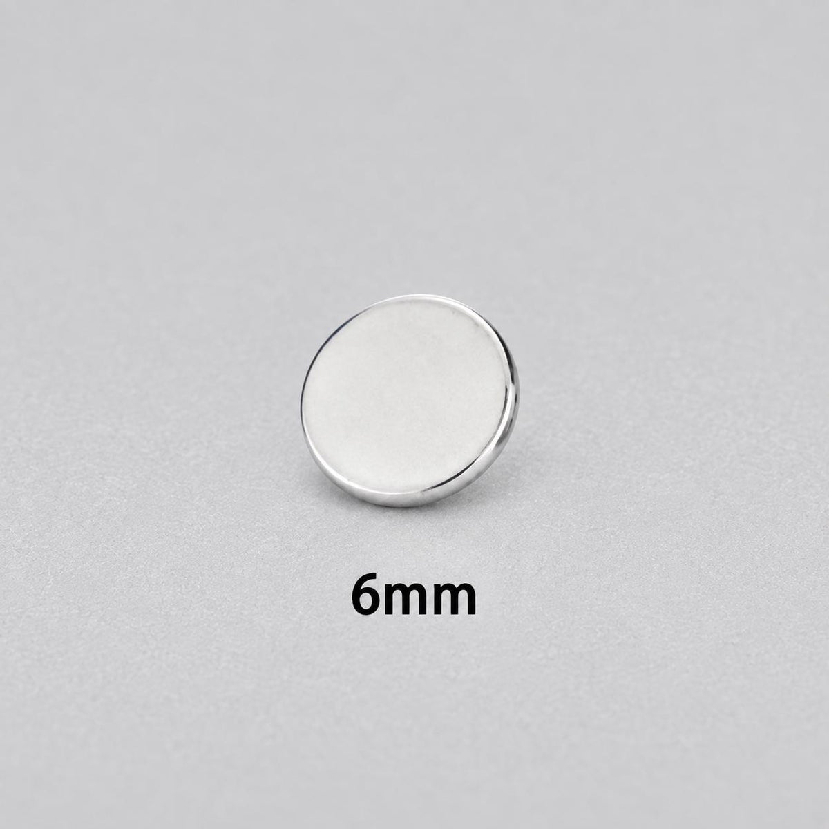 ETSY 4558636616 | IMAGE 8 | Polished Flat Disc Titanium Piercing Top