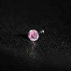 Pink Moissanite Flat Back Stud - product image 5