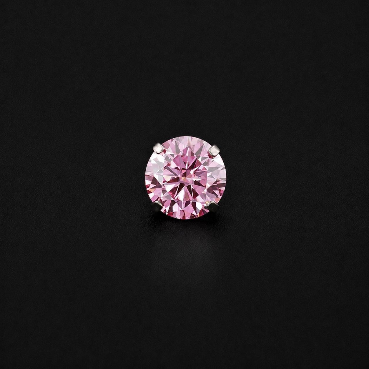 Pink Moissanite Flat Back Stud - product image 6