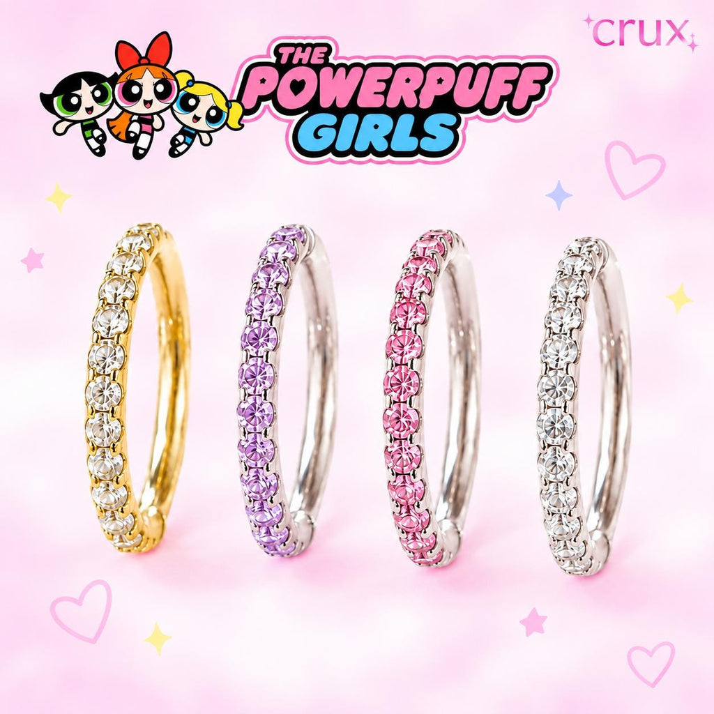 Crystal Pavé Clicker Ring