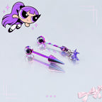 Spike & Star Cartilage Barbell detail 3