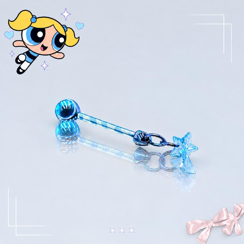 Spike & Star Cartilage Barbell detail 7