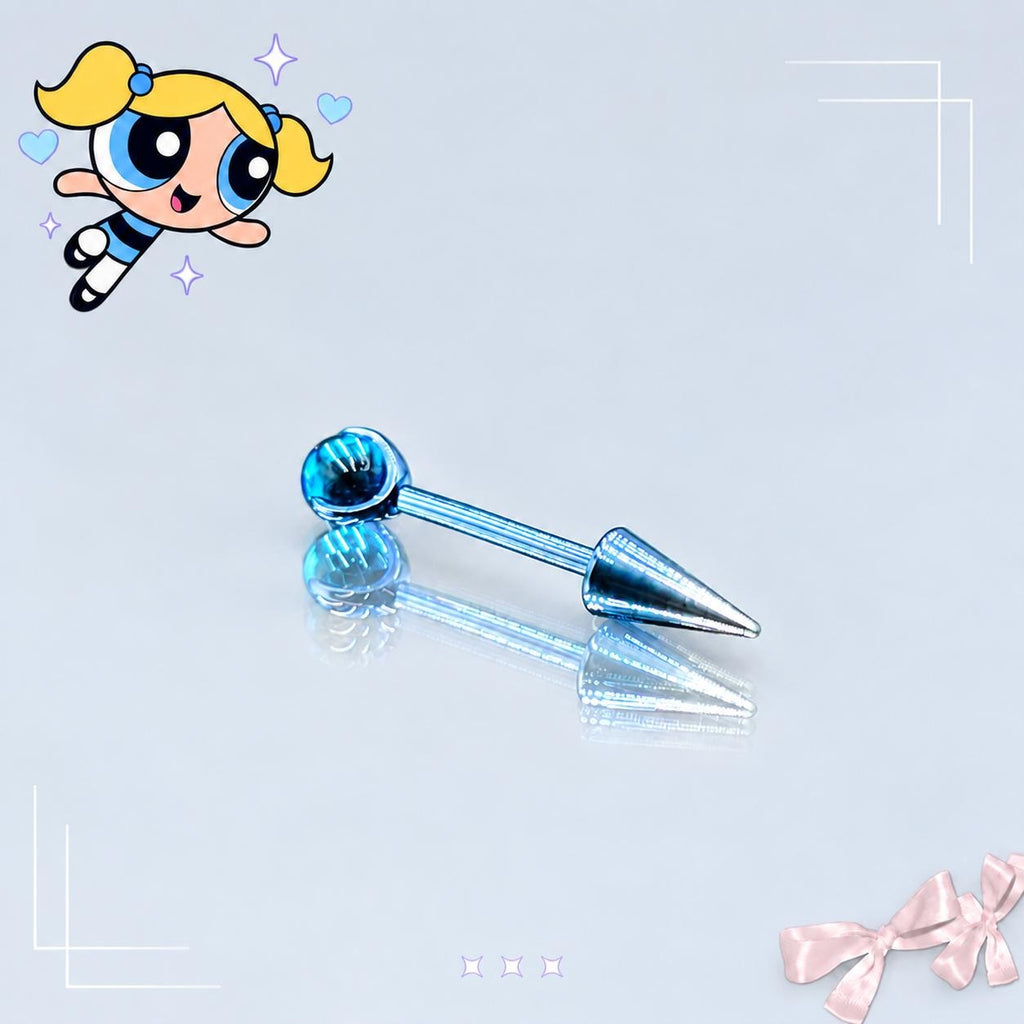 Spike & Star Cartilage Barbell detail 8