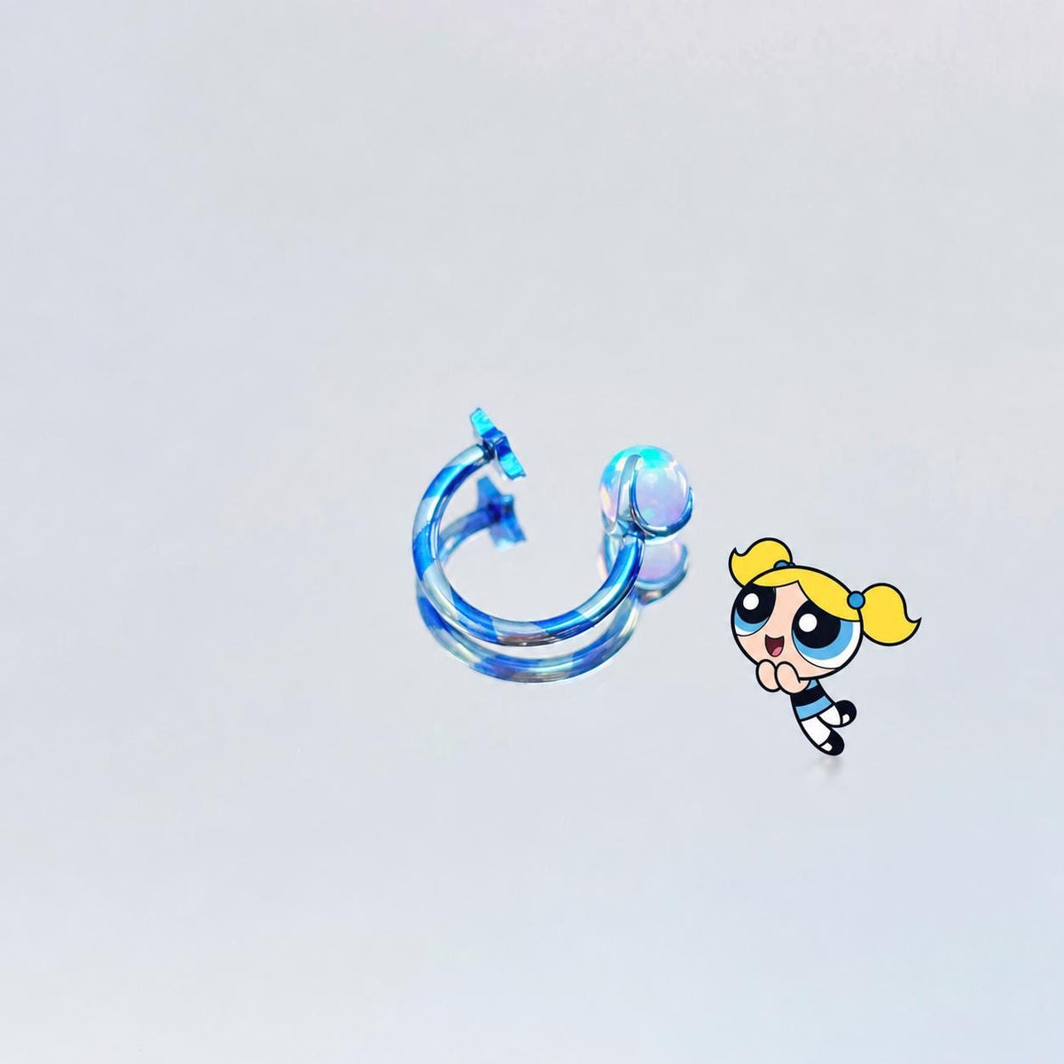 Star & Opal Horseshoe Ring detail 3