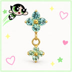 Flower Dangle Labret Stud detail 2