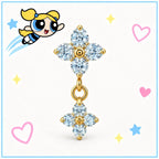Flower Dangle Labret Stud detail 4