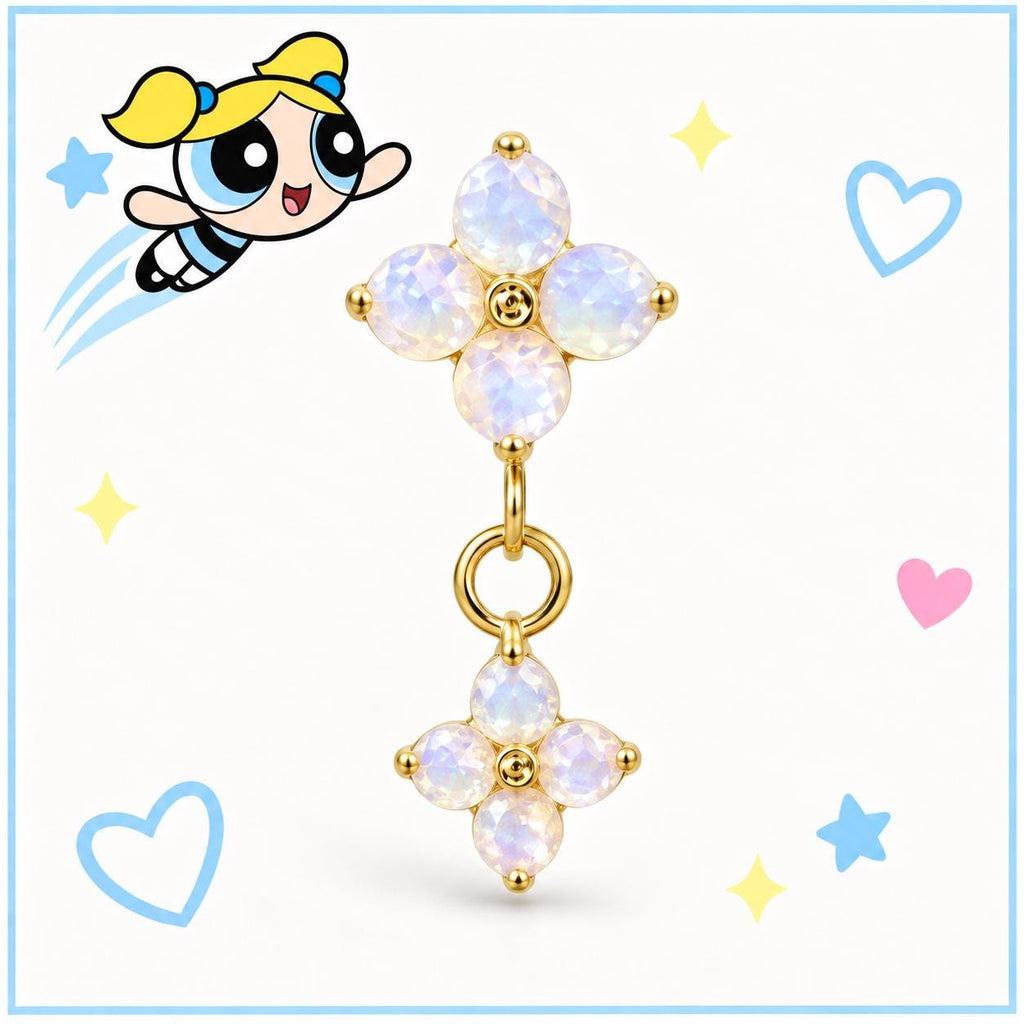 Flower Dangle Labret Stud detail 6